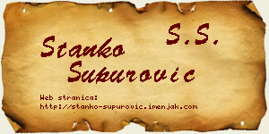 Stanko Supurović vizit kartica